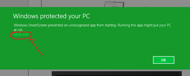 If you get a message saying "Windows protected your PC", click "More Info", then "Run Anyway".